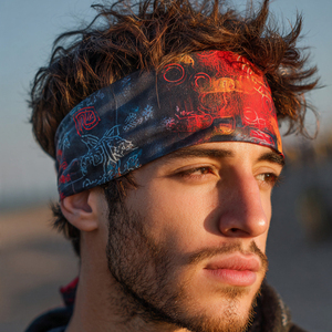 Custom Sublimation Running <b>Headband</b> Fitness Printed Yoga Wear Jogging Workout Fitness Printed Head bands Women's - Product Image 5