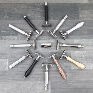 Gun <b>Black</b> Zinc Alloy Style Men's Beard Shaving Custom Barber Safety Razor Stainless Steel Double <b>Edge</b> Blade Razor - Product Image 6