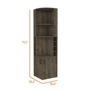 Mobile bar Seattle con otto bottiglie, ampie mensole aperte e due vani contenitori - Product Image 4