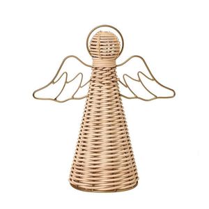 Statue d'ange décorative classique en rotin, fabrication artisanale en fer et jute, pour décoration de ferme, disponible à bon prix, directement de l'usine. - Product Image 6
