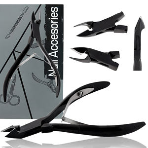 Cortacutículas Profesional de Alta Resistencia en Negro Mate con Cuchilla Afilada y Mango Ergonómico Texturizado - Product Image 5