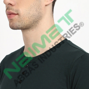Naimat Abbas Industries Men's Short Sleeve T-Shirt With Front <b>Logo</b> Print Slim Fit Casual Jersey Cotton O-Neck Top - Product Image 5