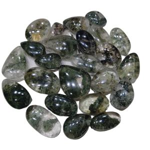 Venta al por mayor de gemas KHUSHI: Colgante de cuarzo natural de jardín, cristal curativo en forma de gota, cuarzo fantasma de lodolita en bruto. - Product Image 1