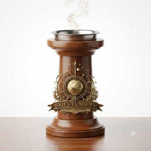 Brûleur à Bakhoor à base carrée avec couvercle bombé, corps en bois, porte-encens Oud arabe, diffuseur d'arômes de table, parfum d'intérieur Skies Trader - Product Image 4