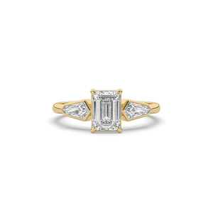 Bague en diamant de laboratoire 1,40 carat, or massif 14K 10K, émeraude et taille brillant en forme de cerf-volant, style unique, bijoux fins pour femme, bague personnalisée - Product Image 1
