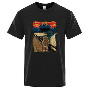 Camiseta de verano de alta calidad para hombre, 100% algodón, manga corta, estampada, informal, holgada, con cuello redondo, camiseta para hombre - Product Image 2