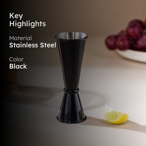 Jigger à cocktail moderne en acier inoxydable, tasse à mesurer les boissons de qualité supérieure, outil élégant pour mélanger les cocktails, accessoire professionnel pour le service de cocktails - Product Image 4