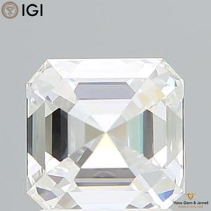 Diamant de laboratoire CVD certifié IGI, pureté VS1, couleur E, 2,00 carats, taille Asscher, pour la création de la bague Forever. - Product Image 4
