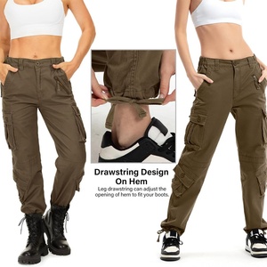 Pantalon cargo pour femmes personnalisé de style classique ajustable et options de personnalisation pour le travail et les voyages - Product Image 4
