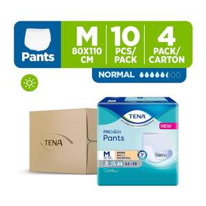 Couches pour adultes TENA PROskin Pants Normal Unisexe - M (4 x 10) - Product Image 1
