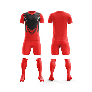 Ensemble d'uniformes de football sur mesure, maillot en polyester |   Tailles pour hommes, femmes et jeunes |   Vêtements de sport légers à séchage rapide en gros - Product Image 1