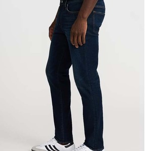 Custom Plain Raw Selvage Denim Jeans Baggy Fit Vintage Heavyweight Straight Leg Black <b>White</b> Cotton Denim <b>Pants</b> for <b>Men</b> - Product Image 6
