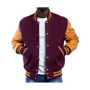 Chaqueta Universitaria Personalizada al por Mayor, Jersey de Béisbol y Fútbol Americano para Hombre, Transpirable, Ecológico, con Bordado - Product Image 3