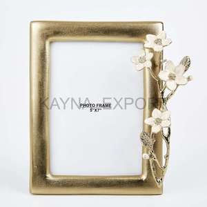 Newly Modern Artistic Design Handcrafted <b>Gold</b> Plated Metal Lightweight Eco-Friendly Photo <b>Frame</b> - Product Image 2