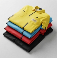 Ensemble d'arbitre TESSUTO rouge, noir et blanc, 3 pièces : maillot, short, chaussettes, polo à demi-zip avec poche pour carte, uniforme d'arbitrage de football