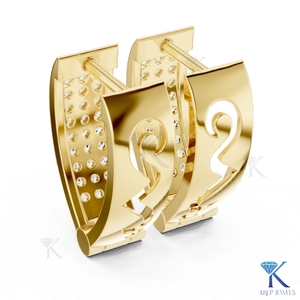 KRUP JEWELS Boucles d'oreilles classiques pour femmes en or blanc avec diamants cultivés en laboratoire, taille brillant, couleur E, pour tous les jours, mariage et fiançailles - Product Image 4