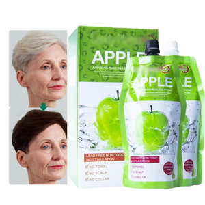 Tinte para el Cabello Negro de 500 ml, Crema Herbal de Manzana de Larga Duración para Uso Doméstico, Cobertura de Canas en 5 Minutos, Color Verde en Polvo - Product Image 5
