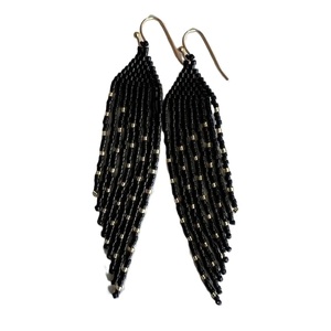 Boucles d'oreilles pendantes traditionnelles en perles de rocaille, ethniques, luxueuses, tendance, unisexes, certifiées IGI, idée cadeau - Product Image 4