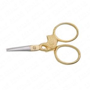 Ciseaux à ongles de qualité supérieure avec design de cigogne dorée, en acier inoxydable, lame pointue et affûtée, manche orné, outil professionnel de manucure et de soin de beauté - Product Image 2