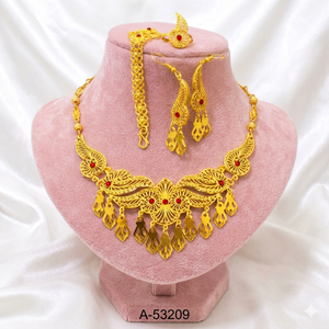 Elegant Bridal Jewelry Set Necklace Earrings Matha Patti Gold Silver Finish Ethnic Wedding Set A-53209 - Product Image 1