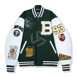 <b>Men</b> <b>Varsity</b> <b>Jacket</b> Custom Logo Embroidery Chenille Patch Wool Leather <b>Jacket</b> Bulk Supply - Product Image 1