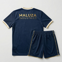 Uniforme de Fútbol Personalizado al por Mayor con Transferencia Térmica, 100% Poliéster, Impresión Vibrante, Transpirable y Absorbente de Humedad