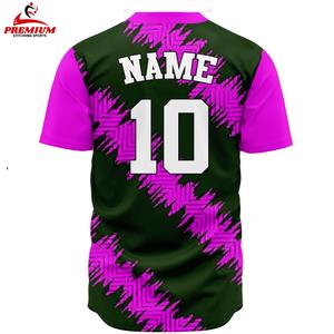 Maillot de baseball unisexe personnalisé par sublimation, manches courtes, respirant, grande taille, bretelles réglables, col en V, nom d'équipe personnalisé, haute qualité - Product Image 4