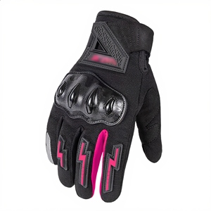 Gants de moto en cuir personnalisés avec fibre de carbone, imperméables pour l'hiver, unisexes - Product Image 1
