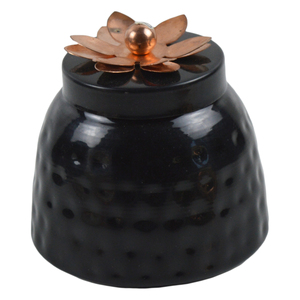 Boîte de rangement en métal colorée pour bonbons, fruits secs, café, avec bacs en bois inclus, idéale pour la cuisine - Product Image 2