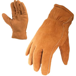 Gants de course en cuir à doigts entiers, résistants à l'usure, antidérapants, pour activités de plein air, unisexes, à enfiler, toutes saisons - Product Image 4