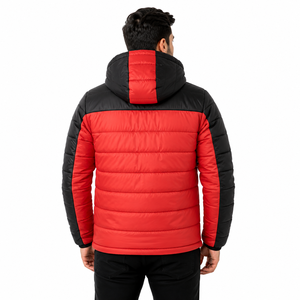 Unisex Casual Winter Padded <b>Jacket</b> Hooded Quilted <b>Zip</b> <b>Up</b> Color Block Outdoor Men's <b>Jackets</b> Quilted Hooded Puffer Coat Wholesale - Product Image 3