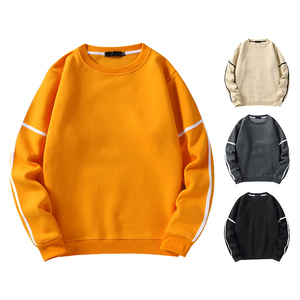 เสื้อสเวตเตอร์ถักคอวีสีพื้นสำหรับผู้ชาย ทรงปกติ สวมใส่สบายๆ สำหรับฤดูใบไม้ร่วง สีส้ม เบจ เทา ดำ - Product Image 1