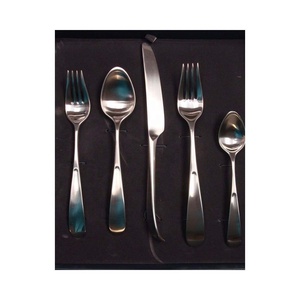 Ensemble de couverts cuillères et fourchette à dîner avec manche à carreaux en argent avec nouvel ensemble de couverts au design fait main - Product Image 3