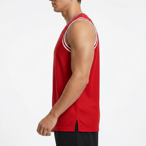High Quality Custom Made Blank Basketball Jersey 100% Polyester Sleeveless Top Mesh Fabric OEM/ODM Service - Product Image 4