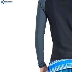 Men Long Sleeve Swim Rash Guard Surf Shirt Anti-Chlorine Quick Dry Beachwear OEM Manufacturer - Product Image 6