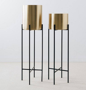 Maceta Moderna Redonda de Hierro Metálico, Decorativa para Interiores y Exteriores, para Jardín y Hogar - Product Image 2