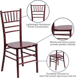 Minimalist Disassemble Portable Solid Wood Commercial Outdoor Wedding Hotel Event <b>Chair</b> - Product Image 6
