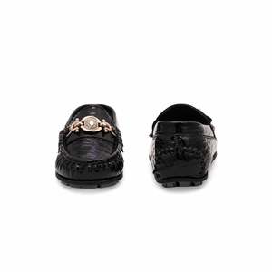 Mocassin formel noir pour garçons KD2319 pour lits de dortoir - Product Image 2