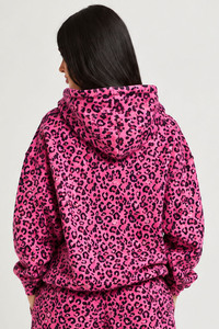 Conjunto Deportivo Premium para Mujer, Sudadera con Capucha y Pantalones Anchos con Estampado de Leopardo Rosa, Conjunto Casual de Dos Piezas, Sudadera con Capucha y Pantalones a Juego, Moda Femenina - Product Image 5