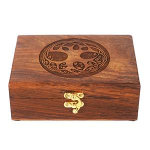 Boîte en bois gravée au laser sur mesure de qualité supérieure, boîte à bijoux gravée au laser, boîte de rangement, étui de luxe en gros - Product Image 1