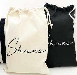 Bolsa de Zapatos de Lona de Algodón Reutilizable, Ecológica y Duradera de Amana Textiles, Producción Personalizada para Uso Comercial en la Moda - Product Image 1