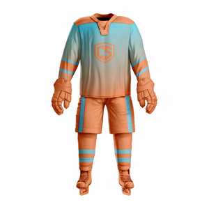 Meilleures ventes : Ensembles d'uniformes de hockey sur glace à prix d'usine, toucher doux, 100 % polyester, en gros, unisexe, respirant, manches longues, avec logo - Product Image 6