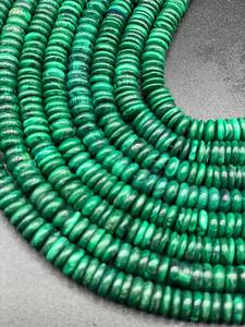 Cuentas de malaquita natural en forma de heishi, hermosas gemas verdes de alta calidad para la fabricación de joyería. - Product Image 5