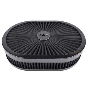 Filtro Aria Super Flow 12FT con Elemento in Alluminio Nero Lavabile, Collo da 5 1/8, per Carburatore Singolo a 4 Corpi, Compatibile OE - Product Image 1
