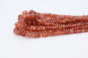 Cuentas Rondelle facetadas de piedra solar Natural AAA 4-5mm 16 pulgadas hebras para la fabricación de joyas - Product Image 5