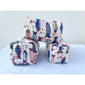 Bolsas de Aseo de Algodón Bohemio de Súper Calidad, Ligeras, Estampadas a Mano, para Viajes, Exteriores, Sala de Estar, Individuales - Product Image 2