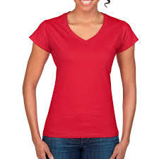Camiseta de Manga Corta con Cuello en V Antibacteriana para Mujer, Colores Lisos, Tejida, 100% Algodón, Transpirable, con Cierre y Logotipo - Product Image 2
