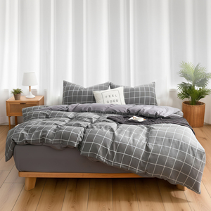 Modern Plant Pattern Organic Cotton 1800tc Reversible <b>Bedding</b> <b>Set</b> Duvet Cover Sheet Pillowcase All Season Breathable Woven - Product Image 4
