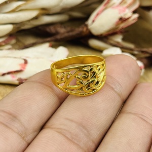 แหวนลายดอกไม้แบบโปร่งชุบทอง 18K สไตล์โบฮีเมียน ดีไซน์เกลียวลายฉลุ สำหรับผู้หญิง สินค้าขายดีล่าสุด รับผลิตแบบขายส่ง/OEM/ODM - Product Image 2