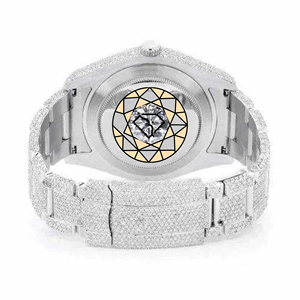Luxury Stainless Steel Diamond <b>Watch</b> Red Dial Analog Quartz Unisex Deployment Clasp 40mm Round <b>Case</b> - Product Image 4